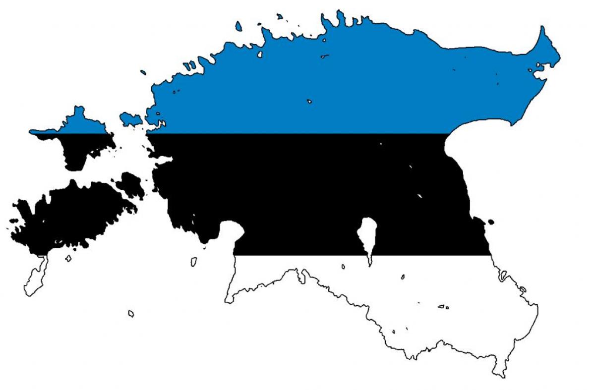 mappa di Estonia bandiera