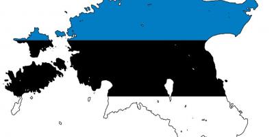 Mappa di Estonia bandiera