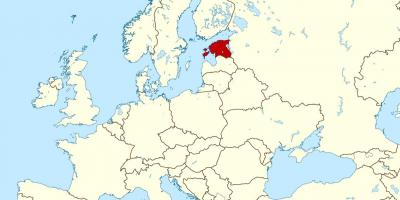 Estonia posizione sulla mappa del mondo
