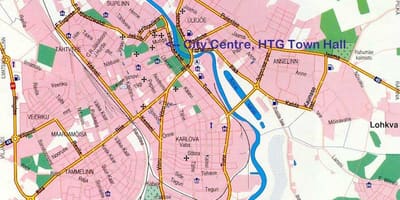 Mappa di tartu, Estonia
